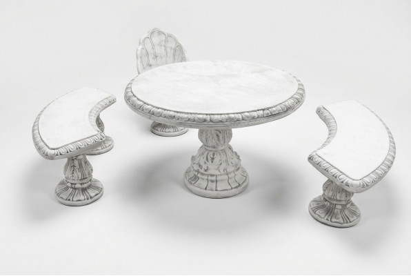 Antieke ridderstijl tafel tuin tafels steen decoratie rond meubels