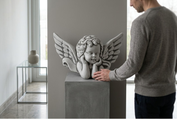Grafornament Grafsteen decoratie Engel figuur beeld god heilig.