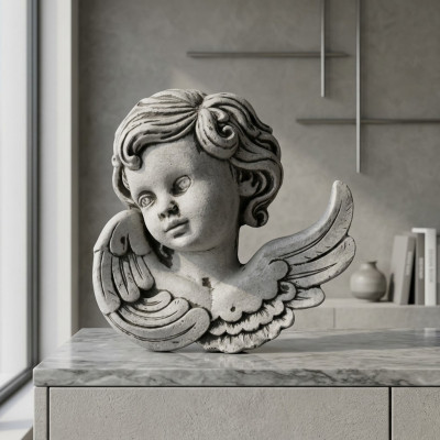 Grafversieringen Graf Steen Decoratie Engel Figuur Sculptuur Natuur Wit God