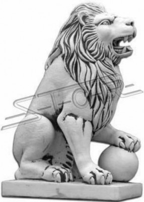Edele Ridder Leeuw Figuur Standbeeld Sculptuur Figuren Beelden Tuin