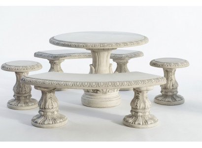 Steentafel Terras Tuin Decoratie Meubels Edele Antieke Stijl Ontwerp Tafels
