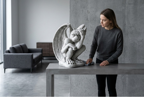 Beeldhouwwerk Draak Kind Tuinbeelden Decoratieve Standbeelden
