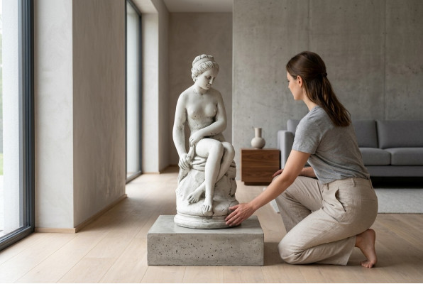 Dames figuur standbeeld beelden standbeelden sculptuur sculpturen tuin