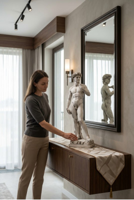 Tuindecoratie 59cm David Terras Steen Figuur Decoratie Sculptuur Direct