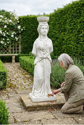 Vrouw 93cm beeldhouwwerkontwerp figuur standbeeld tuinfiguren beeldhouwwerken