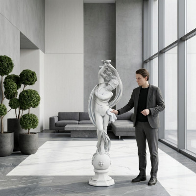 Beeld Standbeeld XXL Tuinbeeld Watervallen Sculptuur Standbeelden
