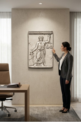 Muurreliëf Reliëf Wandafbeelding Afbeelding Afbeeldingen Justitia Decoratie Gerechtigheid Schilderij