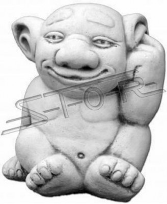 Trol 18cm sculptuur design figuur standbeeld tuin decoratieve figuren standbeelden