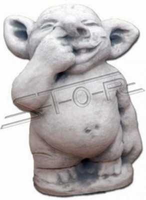 Trol 34cm sculptuur design sculptuur standbeeld tuinbeelden standbeelden