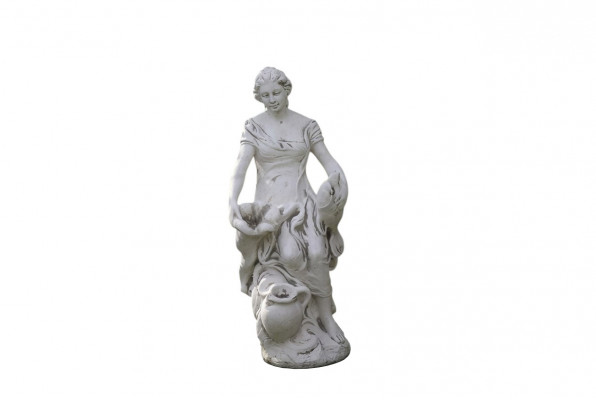 Decoratie figuur vrouw tuin ontwerper figuren sculptuur wit beeldhouwwerken
