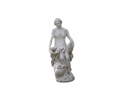 Decoratie figuur vrouw tuin ontwerper figuren sculptuur wit beeldhouwwerken