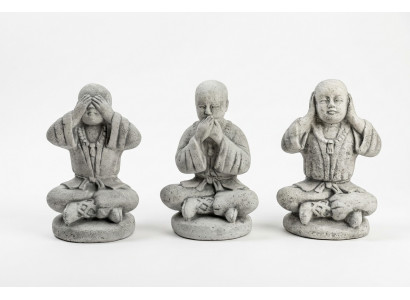 25cm Shaolin Kung Fu Beeld Standbeeld Vechtersfiguren Decoratieve Witte Beelden