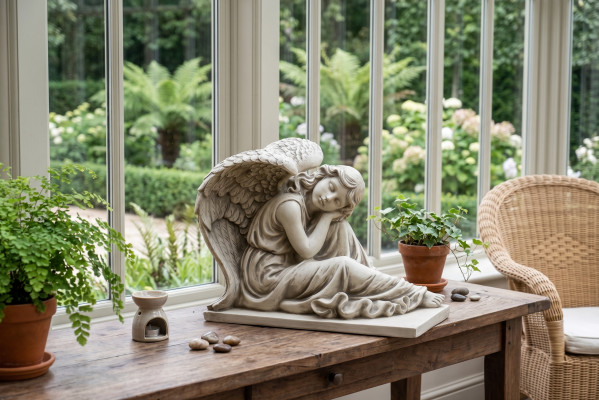 42 cm Decoratie Sculptuur Ontwerp Figuur Standbeeld Tuin Figuren Antieke Stijl Standbeelden
