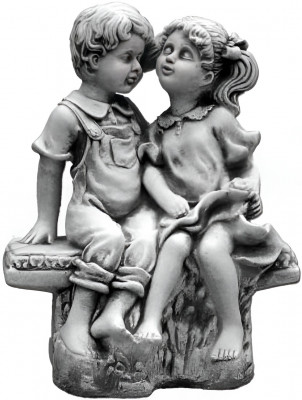 40 cm decoratieve sculptuur ontwerp figuur standbeeld grijs tuinfiguren natuur standbeelden