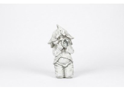 Jong zittend decoratief figuur standbeeld beeldhouwwerk standbeelden tuin