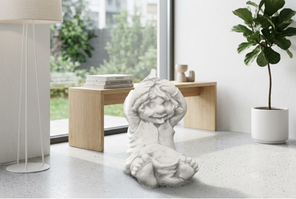 Beeld Figuur Gekke Jongen Tuindecoratie Sculptuur Figuren