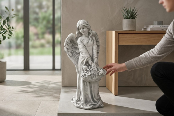 Vrouw 63cm sculptuur ontwerp figuur standbeeld tuinfiguren beelden.