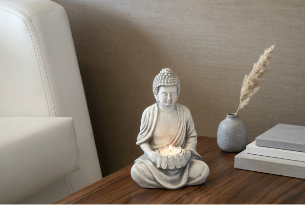 Buddha beeld waxinelicht kaarsenstandaard Groot beeld tuin