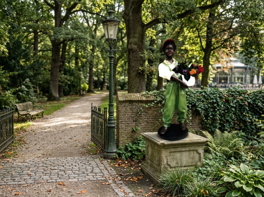 Ontwerp Bloemist Figuur Standbeeld Sculptuur Figuren Sculpturen Decoratie 7059