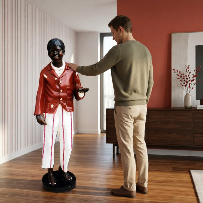 Ontwerp van donkerhuidige figuur standbeeld sculptuur ornamenten decoratie deco