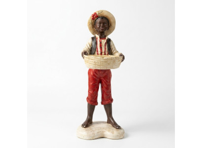 Ontwerp jongen met mand figuur standbeeld sculptuur figuren sculpturen decoratie 7087