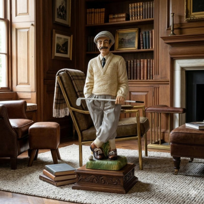 Ontwerp Golfspeler Figuur Standbeeld Sculptuur Figuren Sculpturen Decoratie Deco 7610