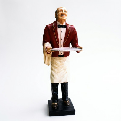 Bediende figuur standbeeld sculptuur beeldhouwwerken decoratie serveer standaard nieuw