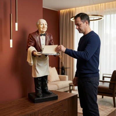 Ontwerp Serveerfiguur Standbeeld Sculptuur Figuren Sculpturen Decoratie Deco Staander