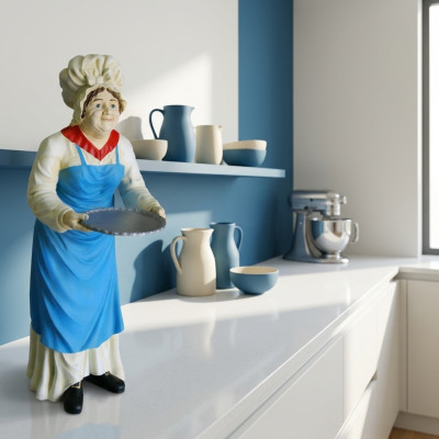 Serviesstandaard Grootmoederfiguur Standbeeld Sculptuur Beelden Decoratie