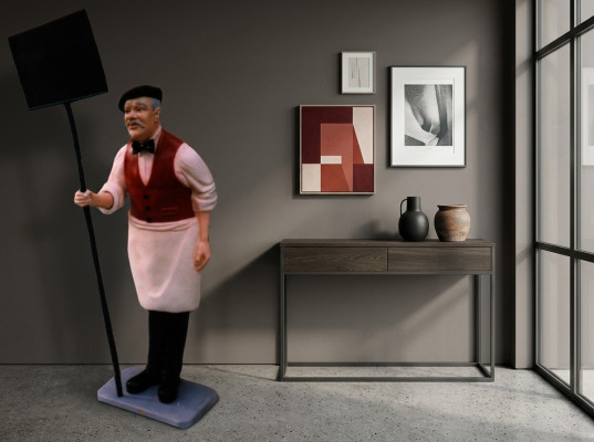 Schild Restaurant Figur Statue Skulptur Figuren Skulpturen Dekoration Deko 182cm  Bord Restaurant Figuur Standbeeld Sculptuur Figuren Sculpturen Decoratie Deco 182cm