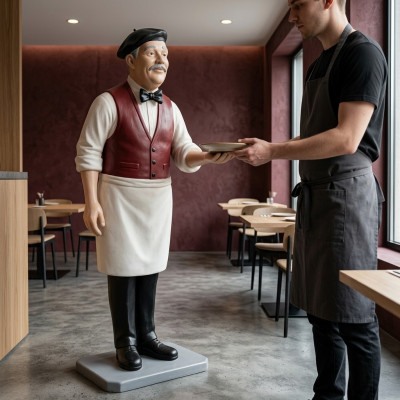 ONTWERP GASTHEER FIGUUR STANDBEELD BEELDEN SCULPTUREN DECORATIE
