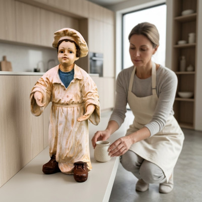 Ontwerp Bakkersfiguur Standbeeld Sculptuur Figuren Sculpturen Decoratie Deco 7854 Nieuw