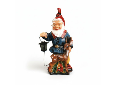 Ontwerp Dwerg Tuinlantaarn Figuur Standbeeld Sculptuur Figuren Sculpturen Nieuw 8836