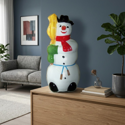 Ontwerp Sneeuwpop Figuur Standbeeld Sculptuur Figuren Sculpturen Decoratie Deco 8847