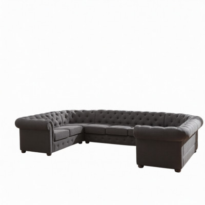 XXL Grote Chesterfield woonlandschap bank bank bekleding hoek zit U-vorm banken nieuw  XXL Groot Chesterfield woonlandschap bank bankstel hoekbank U-vorm banken nieuw