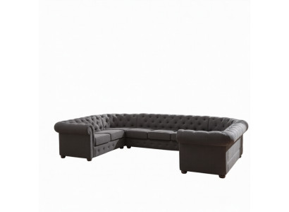 XXL Grote Chesterfield woonlandschap bank bank bekleding hoek zit U-vorm banken nieuw  XXL Groot Chesterfield woonlandschap bank bankstel hoekbank U-vorm banken nieuw