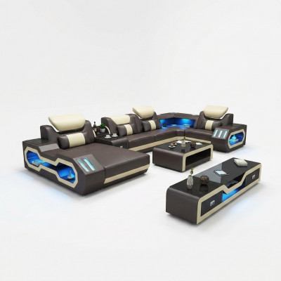 Woonlandschap Ontwerper Bank Bank Verlicht USB Station Hoekbank