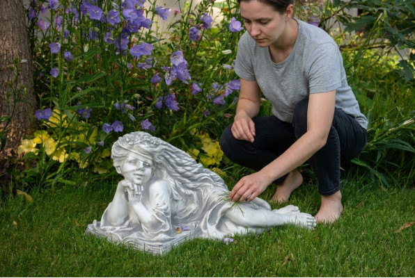 Tuinbeeld Engel tuin 26cm Vijverfiguur Mensen Steengietwerk