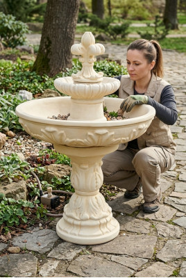 Zierbrunnen Fontein Fontein Decoratie Deco Tuin Fontaine Vijver FIORE