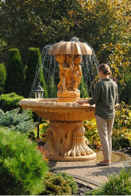 Fontein Tuinvijver Fontein 176cm Stenen Fontein Tuinfontein Fontein Nieuw