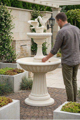 Zierfontein, fontein, sculptuur 171cm, fontein decoratie tuin fontein vijver nieuw