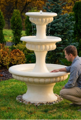 Fontein Tuinvijver Fontein 211cm Stenen fontein Tuinfontein Fontein Nieuw