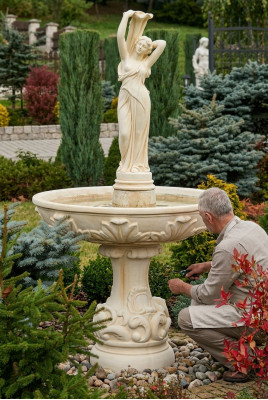 Zierfontein Fontein 180cm sculptuur fontein decoratie tuinfontein vijver nieuw  Sierfontein Fontein 180cm sculptuur fontein decoratie tuinfontein vijver nieuw
