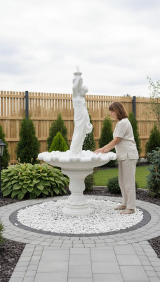 Zierfontein fonteinfiguur 239 cm fontein decoratie tuin fontein vijver