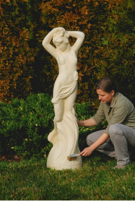 Romeins figuur beeld standbeeld decoratie tuin figuren standbeelden sculpturen steen 84cm.