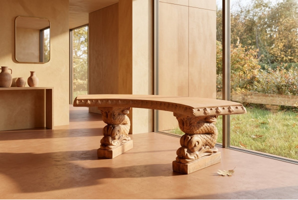 Zitbank meubels terras tuin rustige hoek beton zitbank Romeinse.