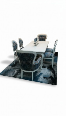Eettafel ontwerper stoelen set tafel + 4 stoelen set eetkamer