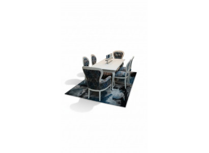 Eettafel ontwerper stoelen set van 6 stoelen met tafel