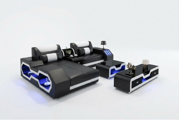 Edel luxe bank hoekbank woonlandschap multifunctionele banken bank USB-licht