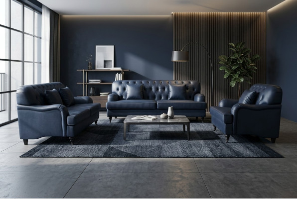 Chesterfield bank Leder bankstellen Elegant Luxe woonkamer Modern Ontwerp